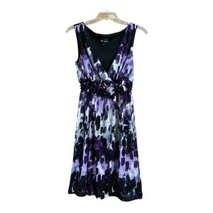 AB Studio Elegant Purple and Black Women's Dress, Sz 12